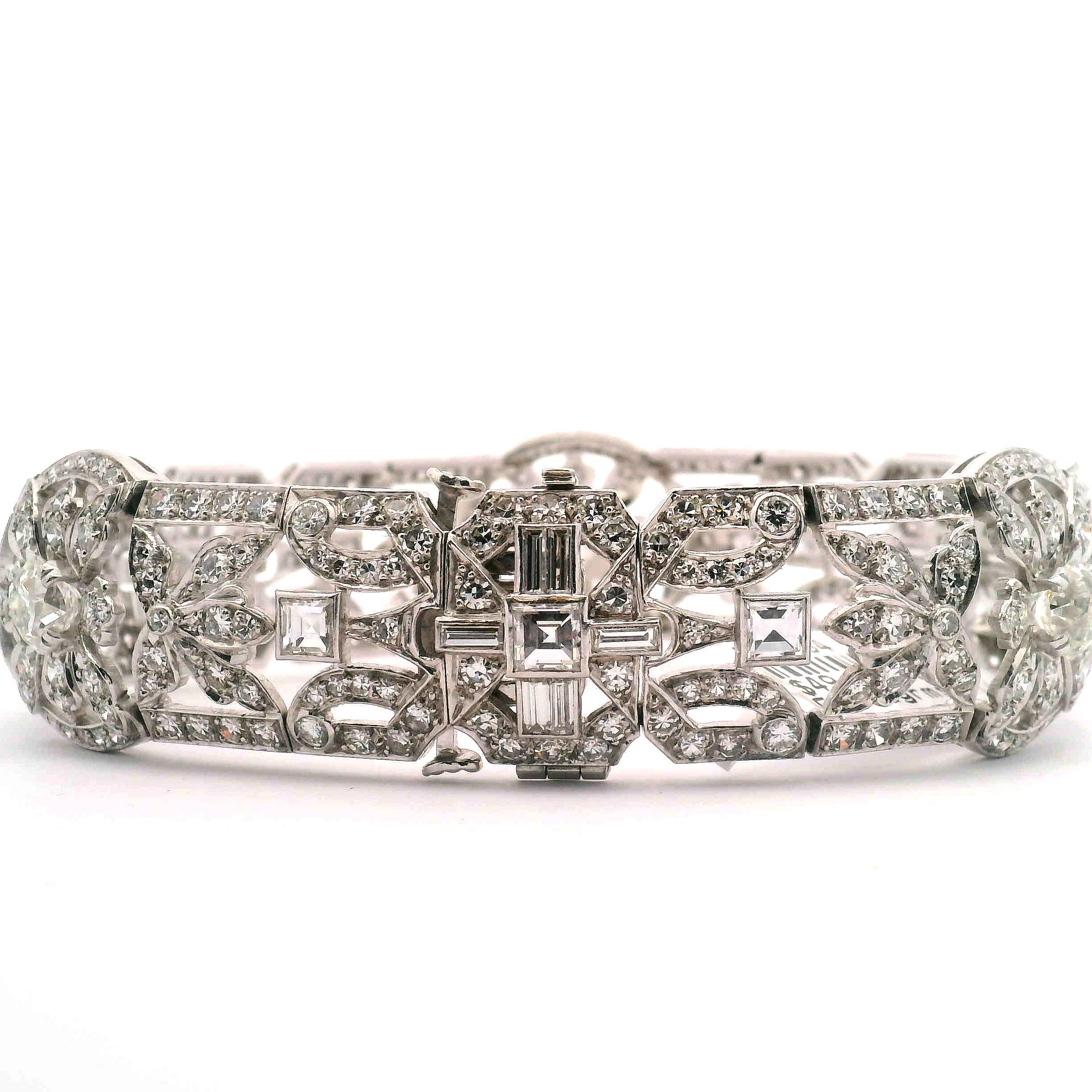 Art-Déco-Diamantarmband im Angebot 6