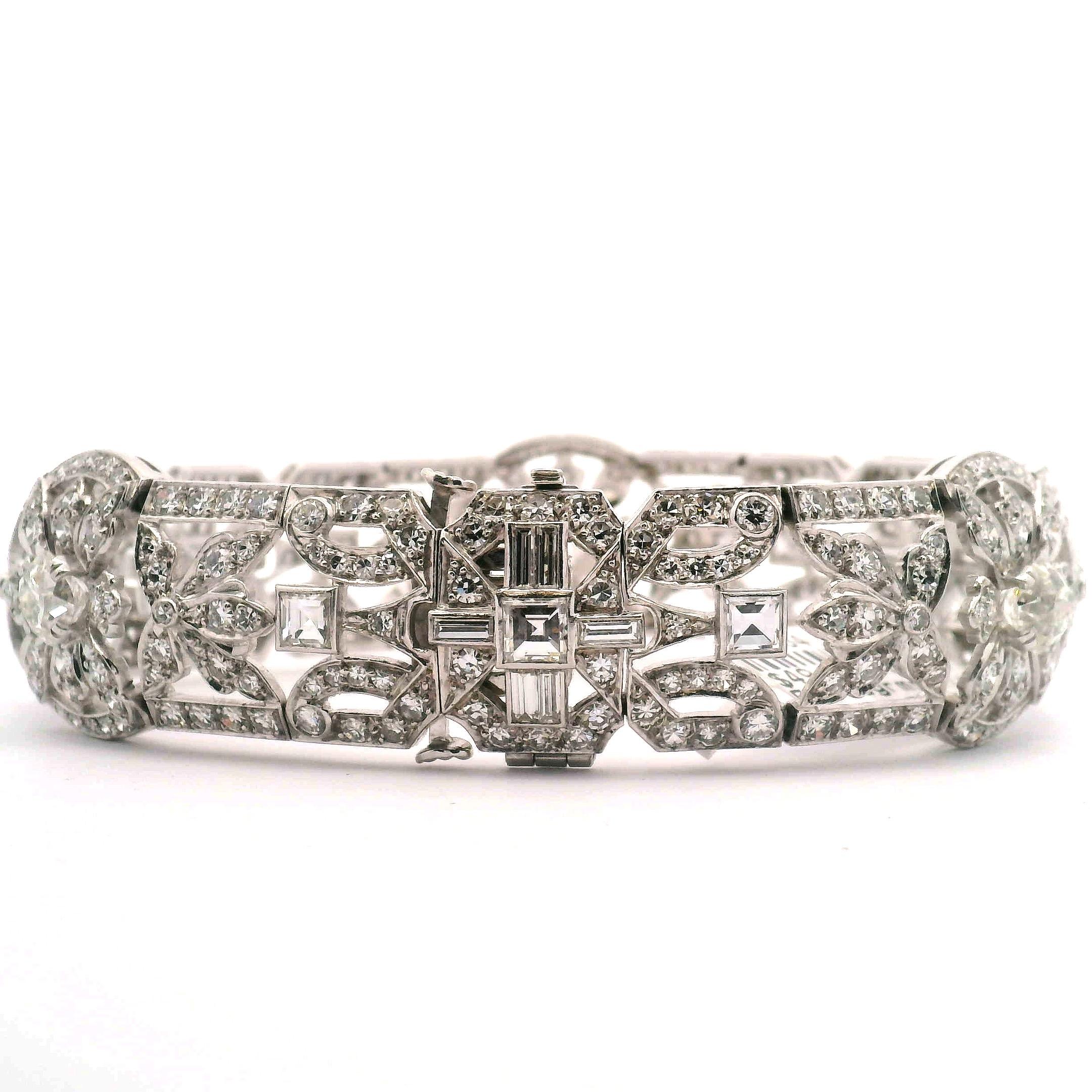 Art-Déco-Diamantarmband im Angebot 7