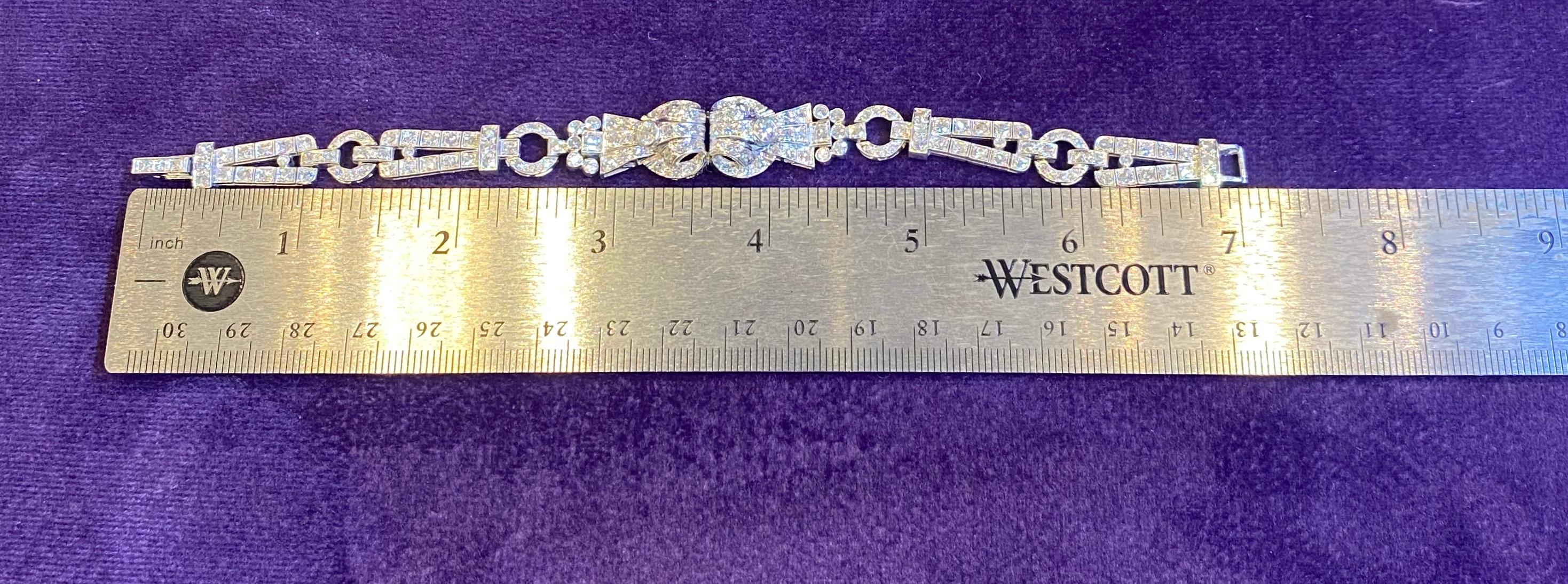 Art Deco Diamond Bracelet For Sale 4