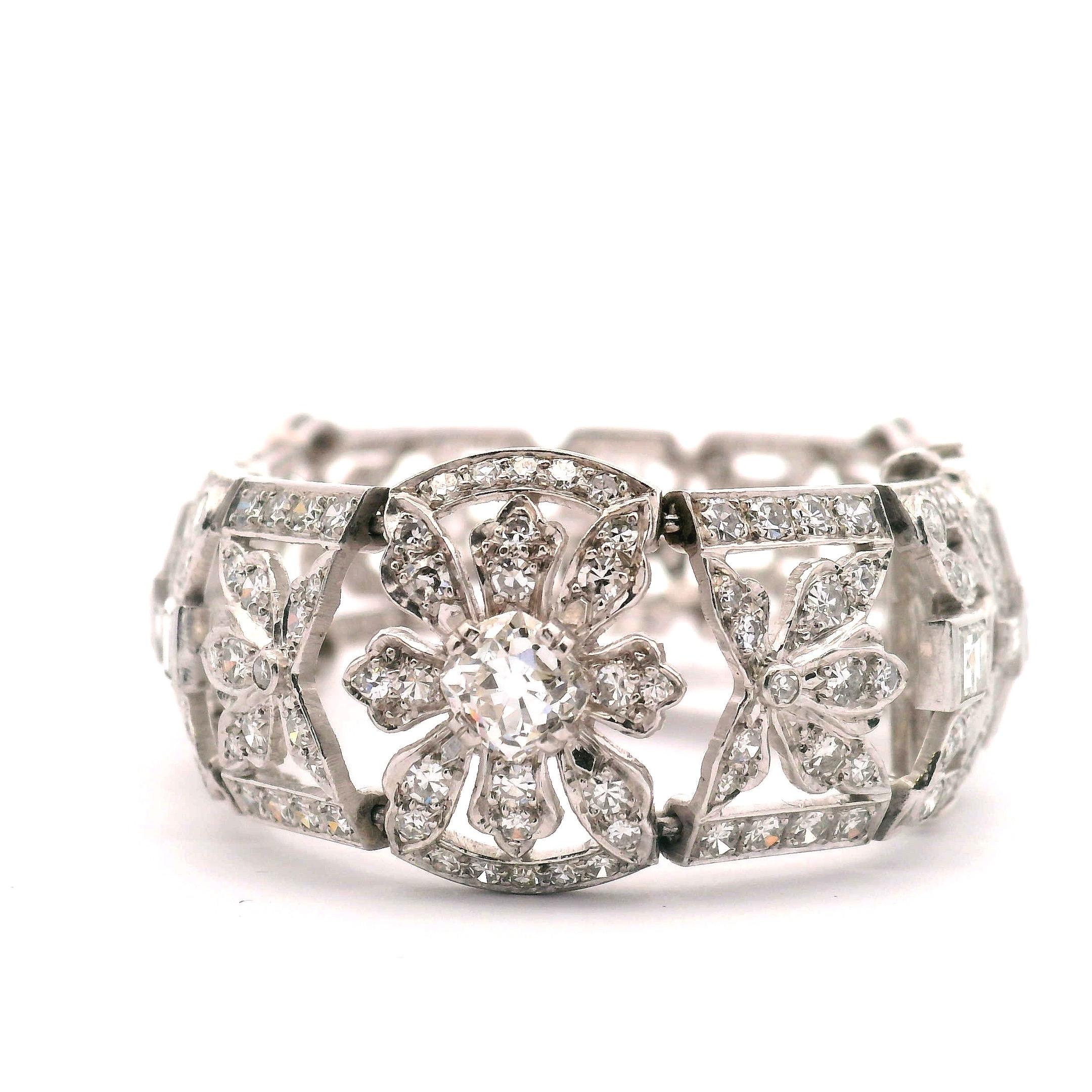 Art-Déco-Diamantarmband im Angebot 8