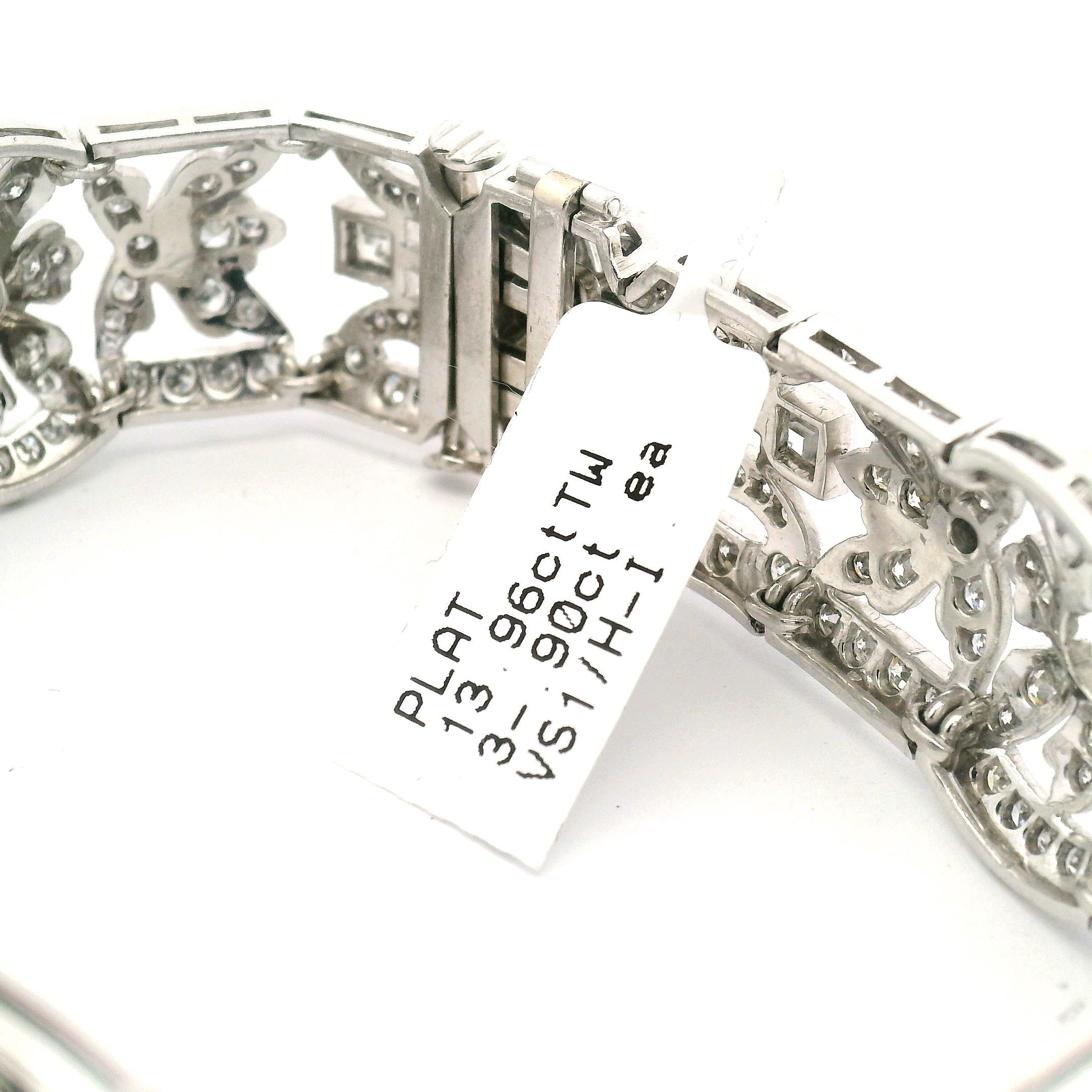 Art-Déco-Diamantarmband im Angebot 10