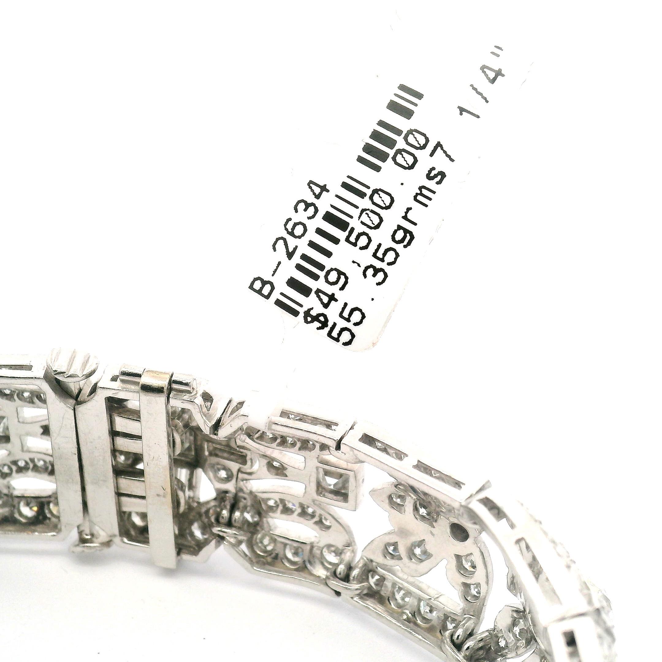 Art-Déco-Diamantarmband im Angebot 11