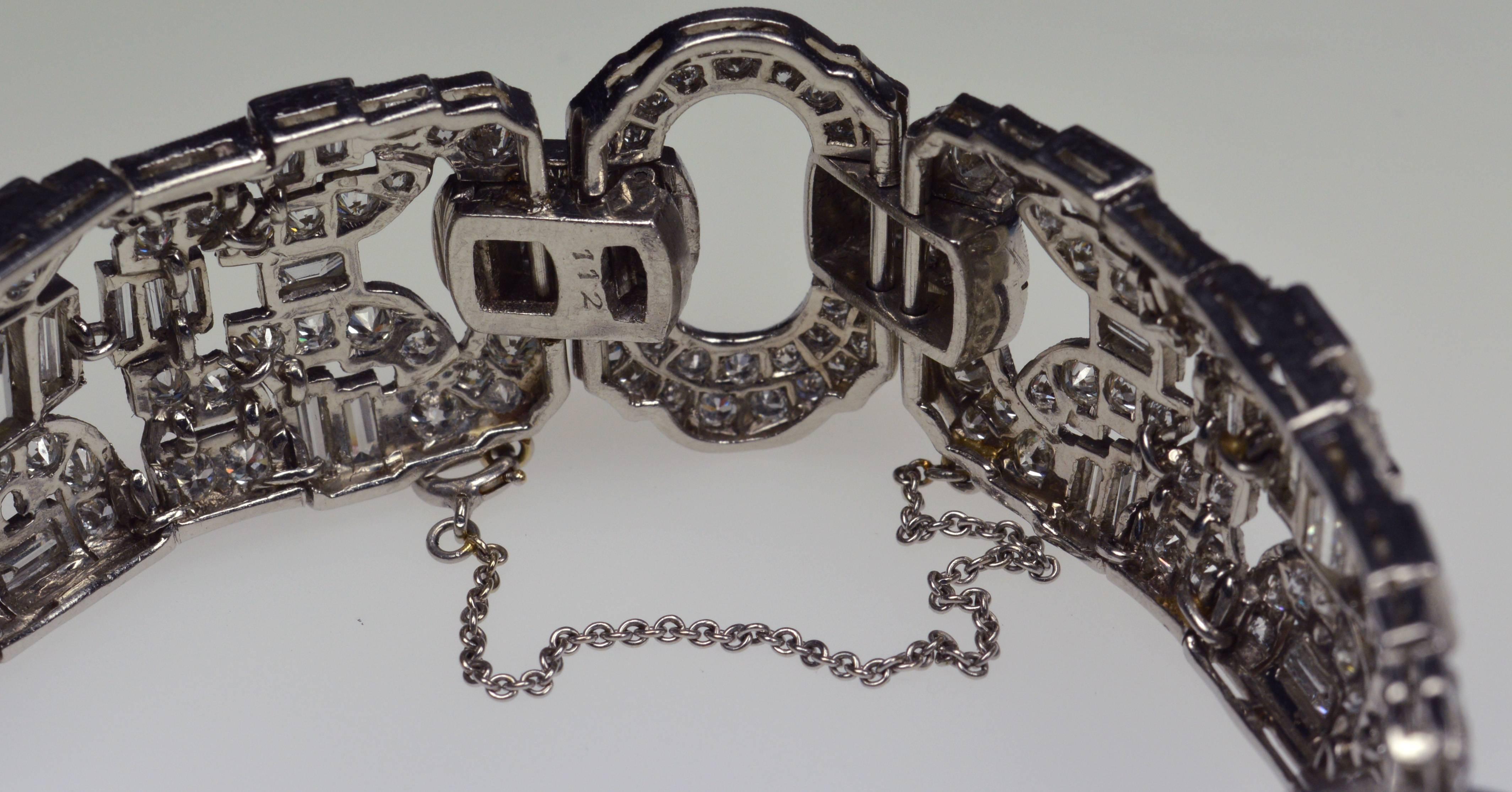 Old Mine Cut Art Deco Diamond Bracelet For Sale
