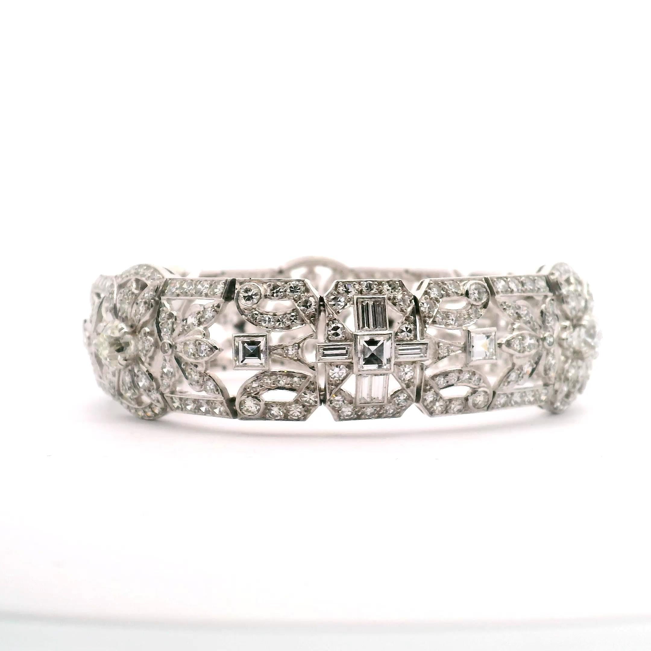 Art-Déco-Diamantarmband im Zustand „Gut“ im Angebot in Sausalito, CA