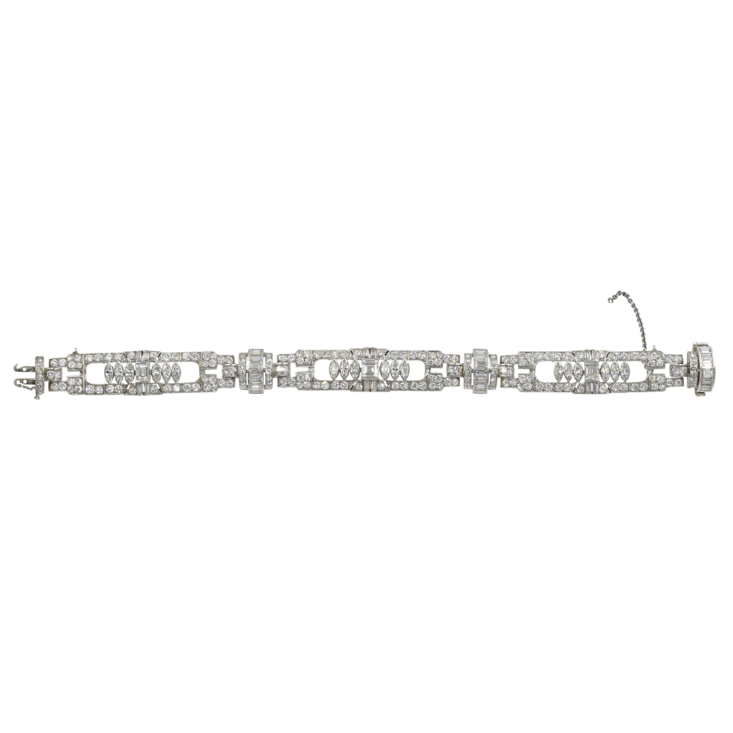 Art Deco Diamond Bracelet In Excellent Condition In New York, NY