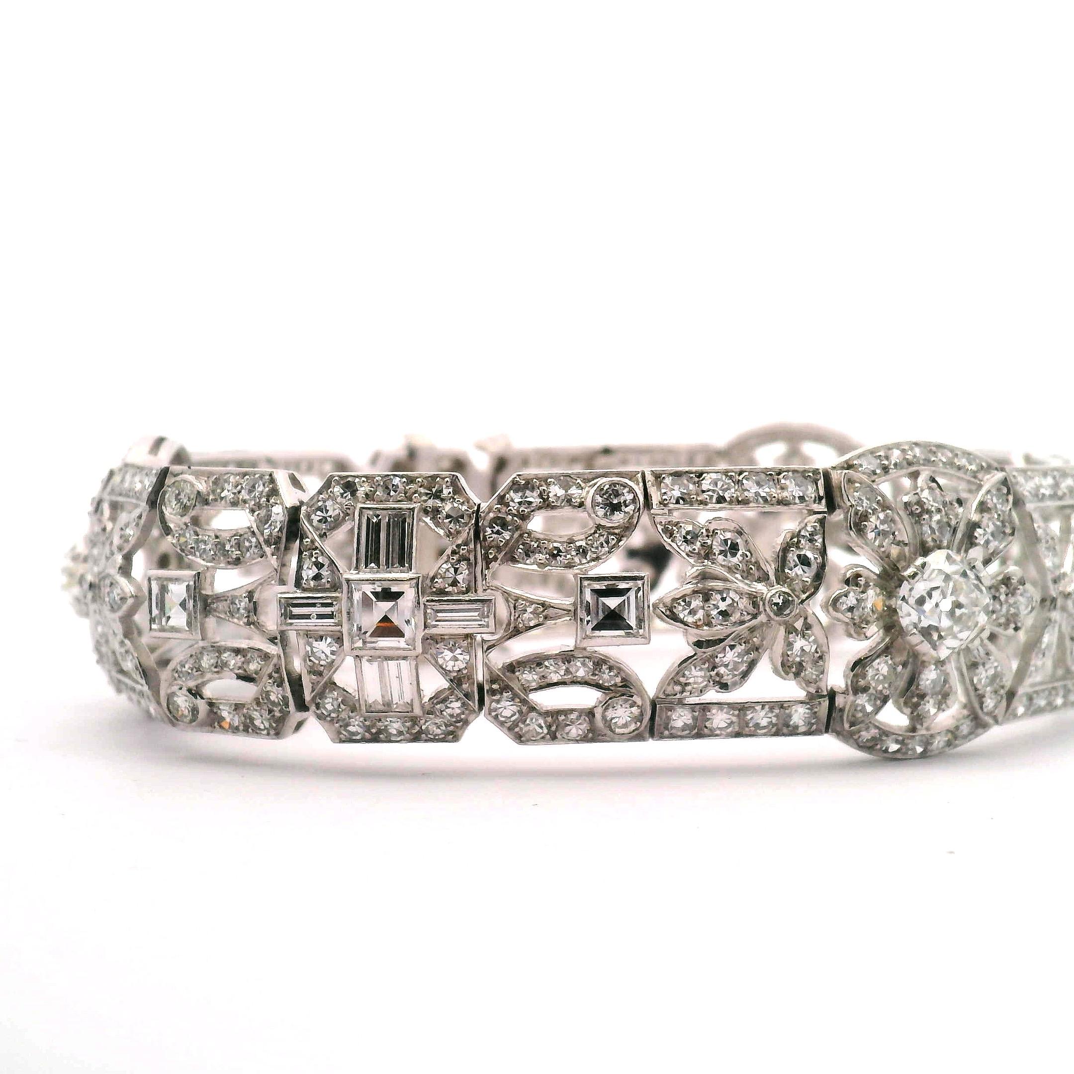 Art-Déco-Diamantarmband im Angebot 3