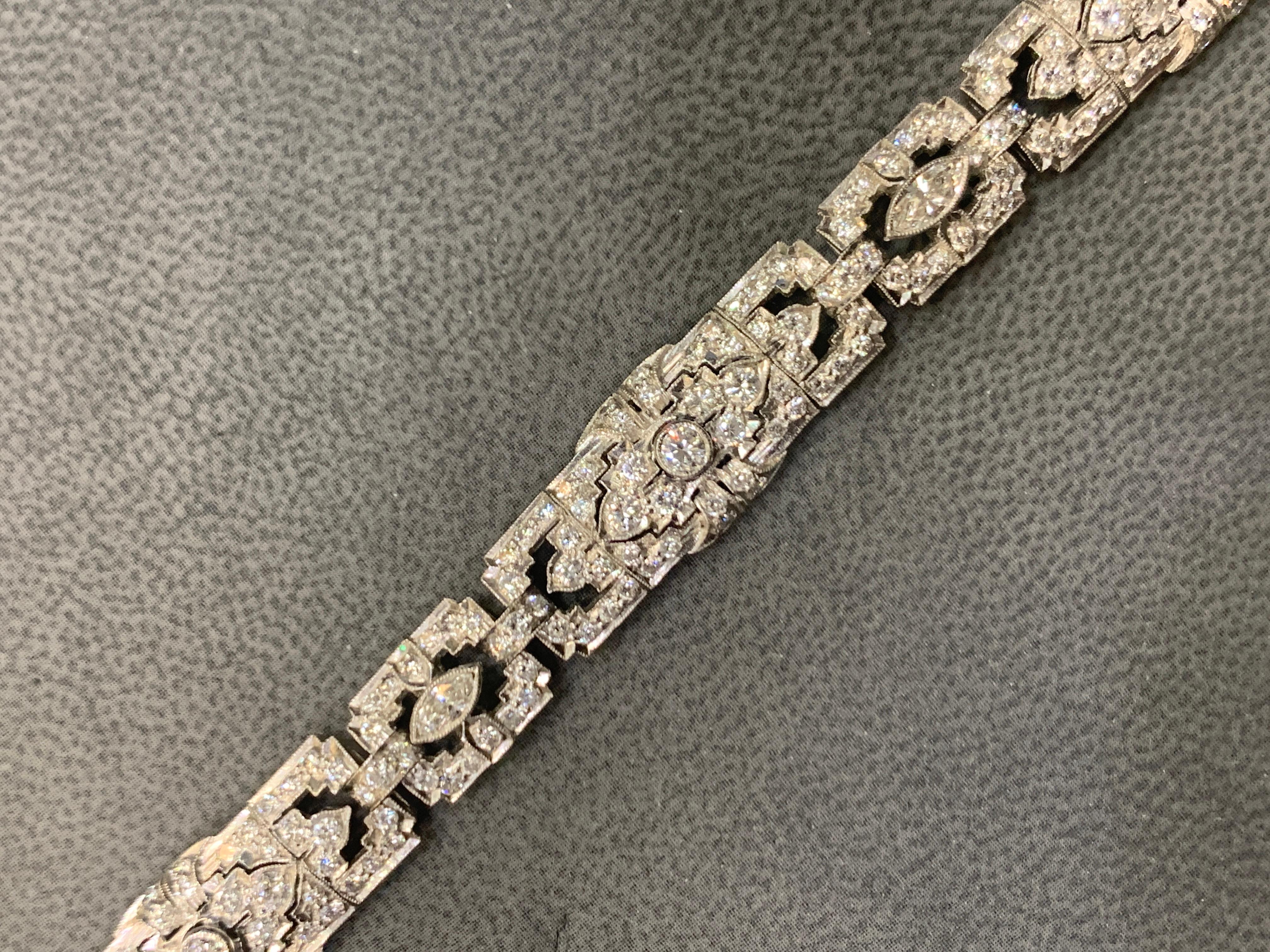 Pulsera de diamantes Art Déco en venta 1