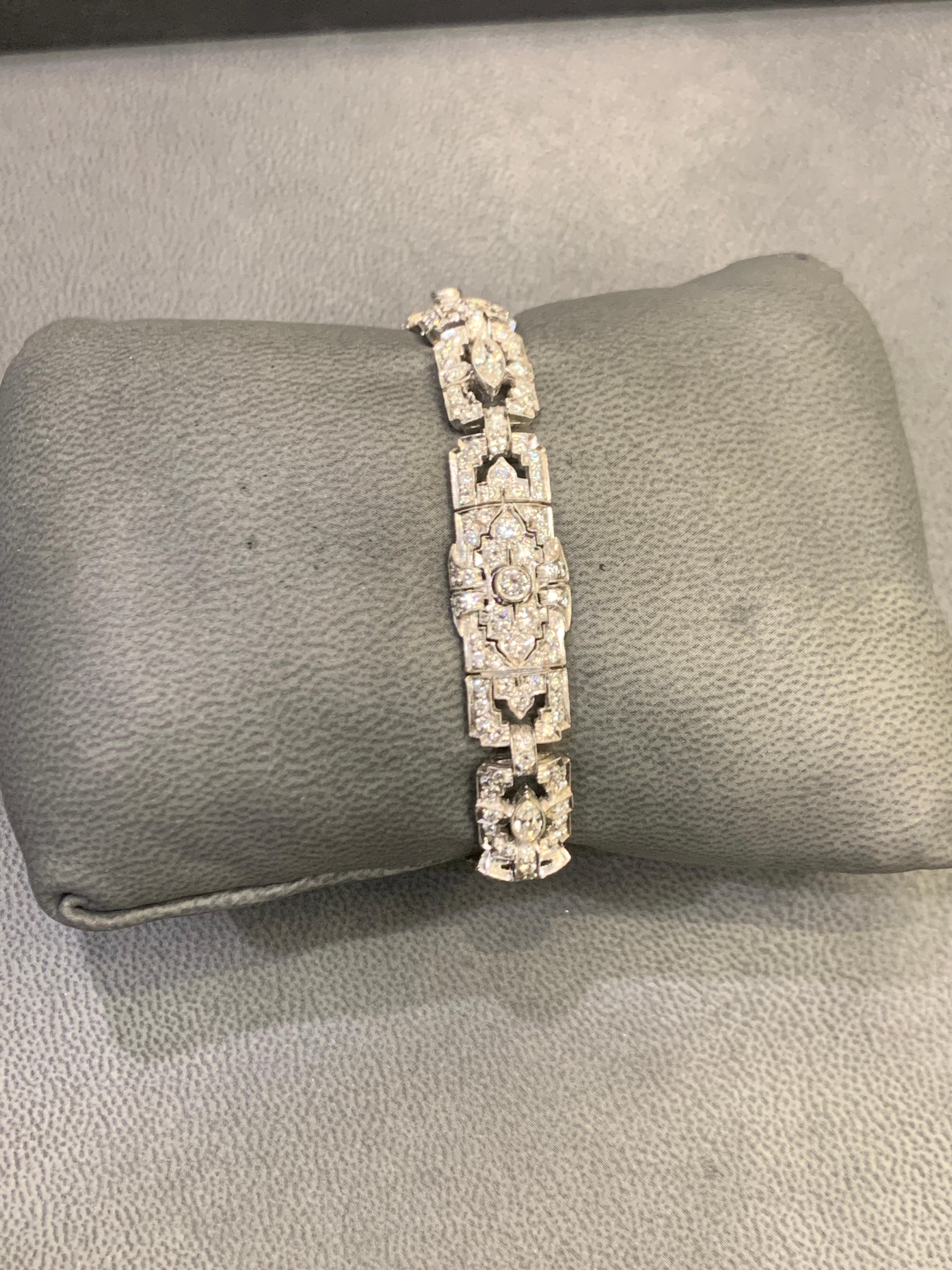 Pulsera de diamantes Art Déco en venta 2