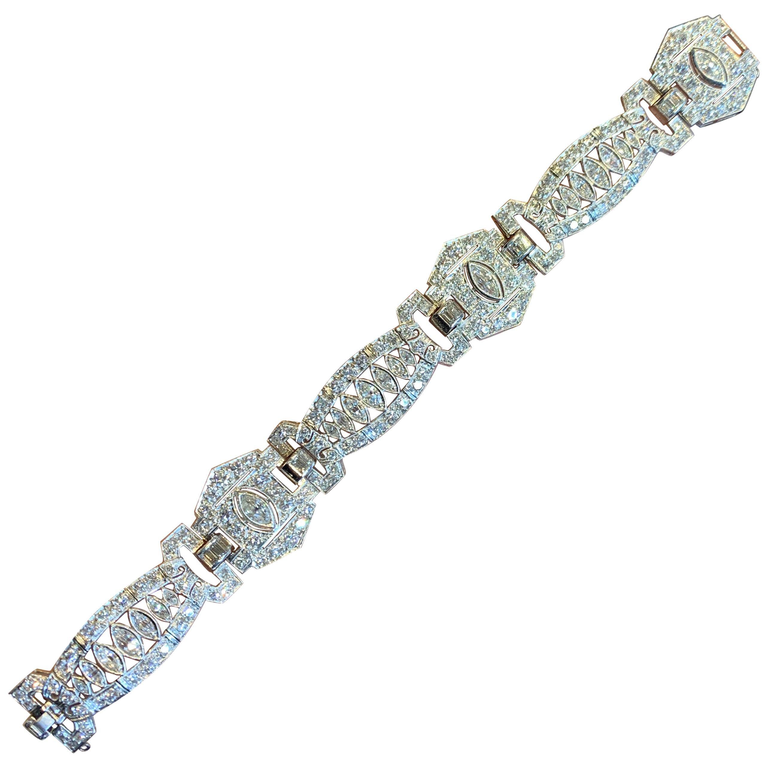 Art Deco Diamond Bracelet For Sale