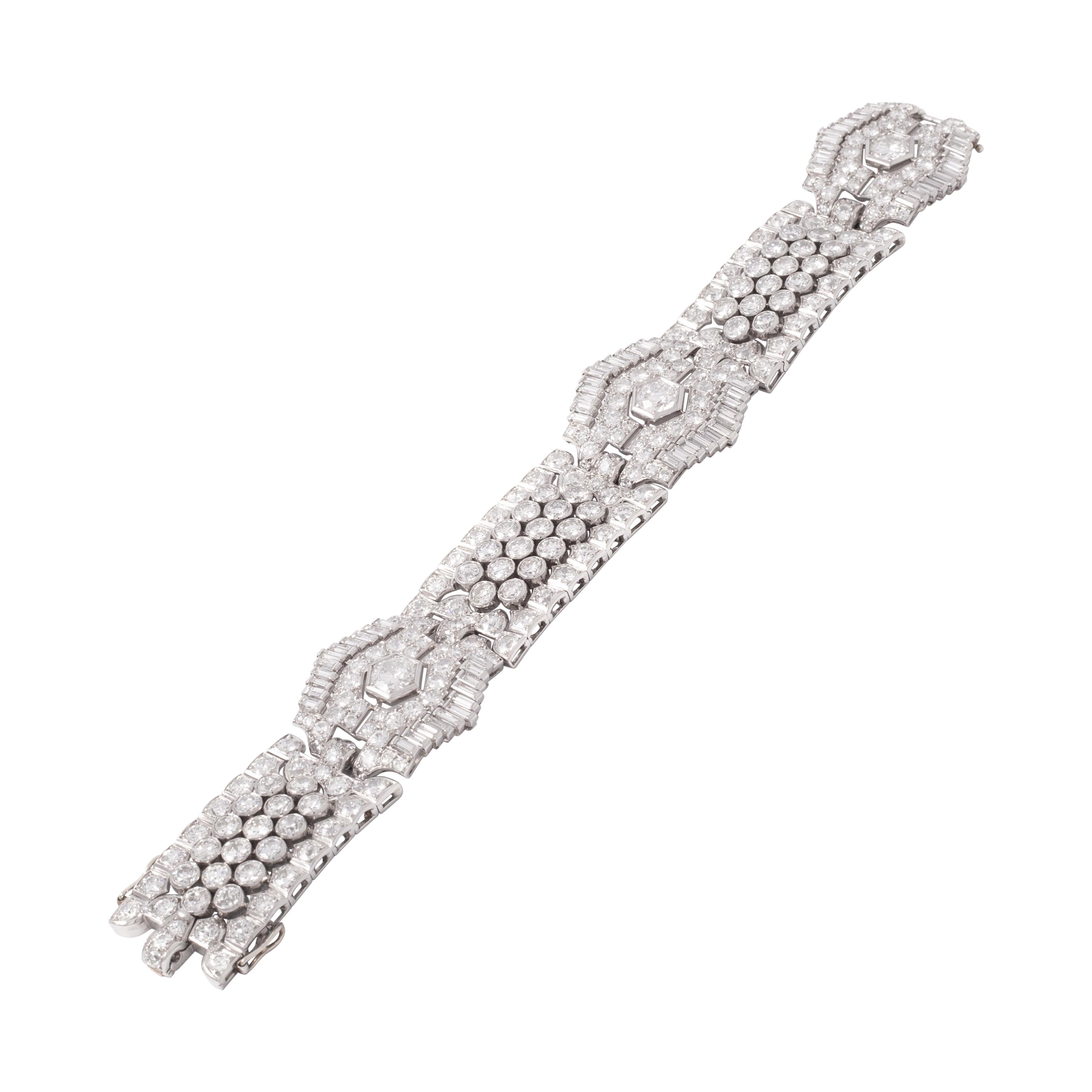 Bracciale Art Deco con diamanti