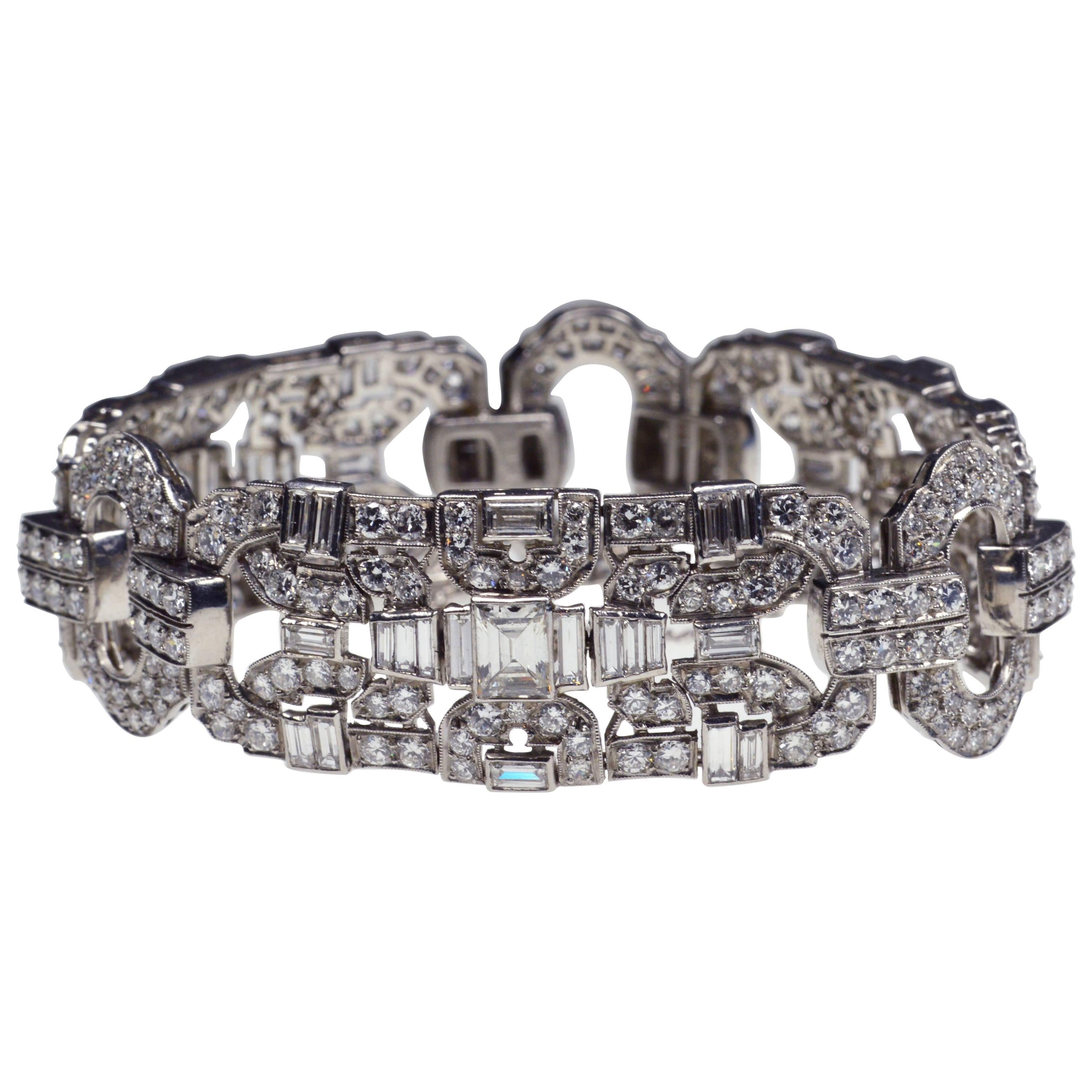 Art Deco Diamond Bracelet For Sale