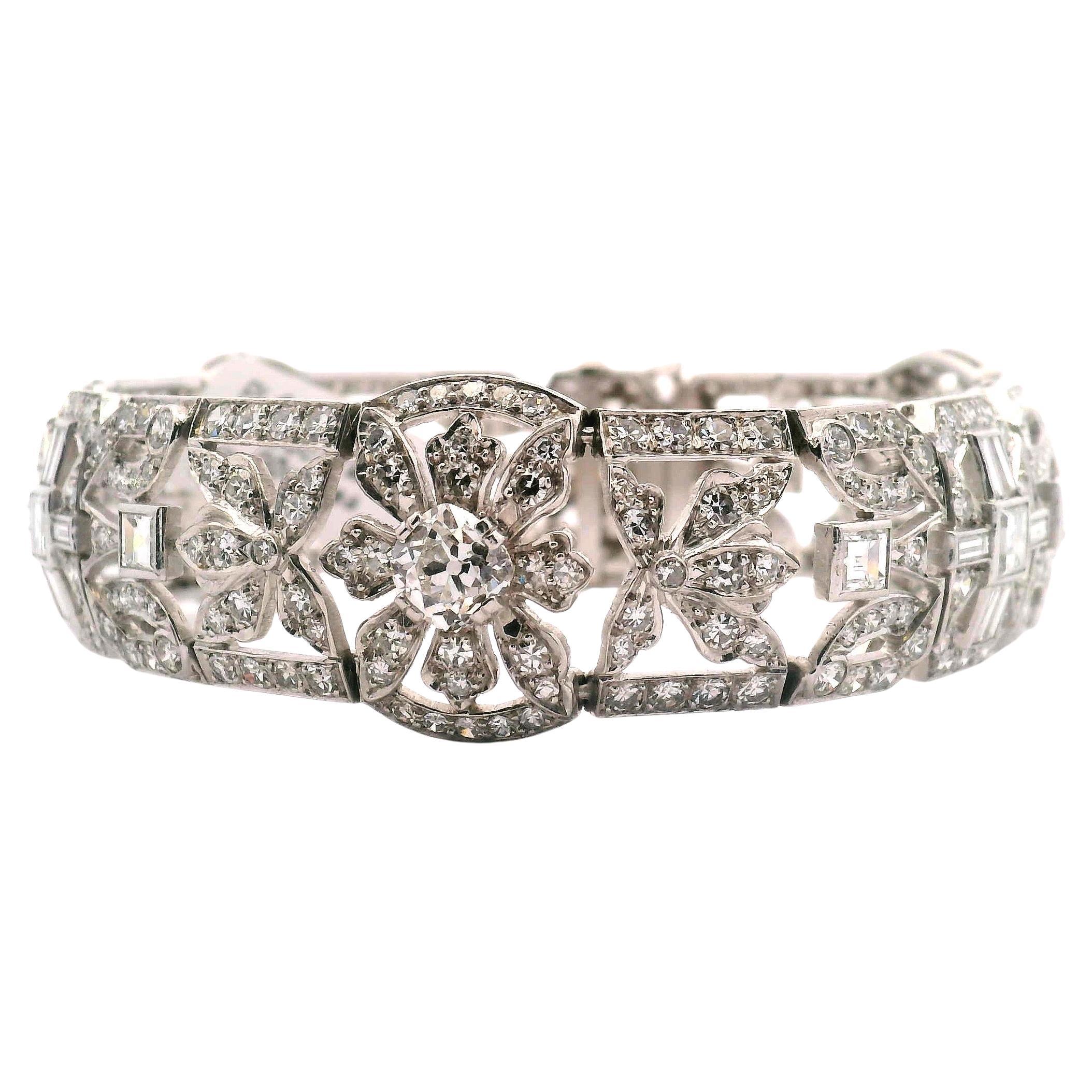 Pulsera de diamantes Art Déco