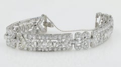 Art-Déco-Diamantarmband aus Platin, ca. 8,62 Gesamtkaratgewicht.