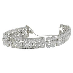 Art Deco Diamond Bracelet in Platinum, Approx 8.62tw.