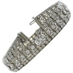 Art Deco Diamond Bracelet in Platinum