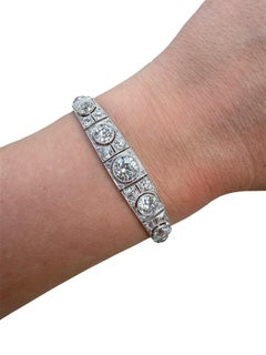 Art Deco Diamant-Armband, Platin