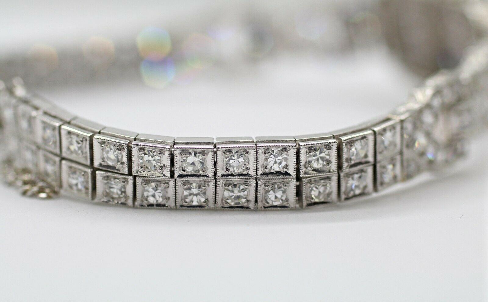 Art Deco Diamond Bracelet Was a Watch Converted to a Bracelet 1