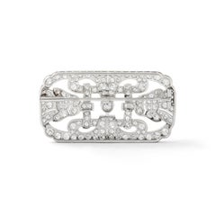 Art Deco Diamond Brooch 1930S