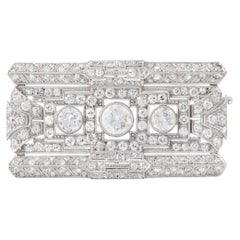 Vintage Art Deco Diamond Brooch 1930S