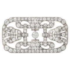 Vintage Art Deco Diamond Brooch 1930S