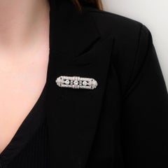 Art Deco Diamond Brooch Circa 1920s