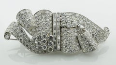 Art Deco Diamond Brooch-Clips, circa 1930s