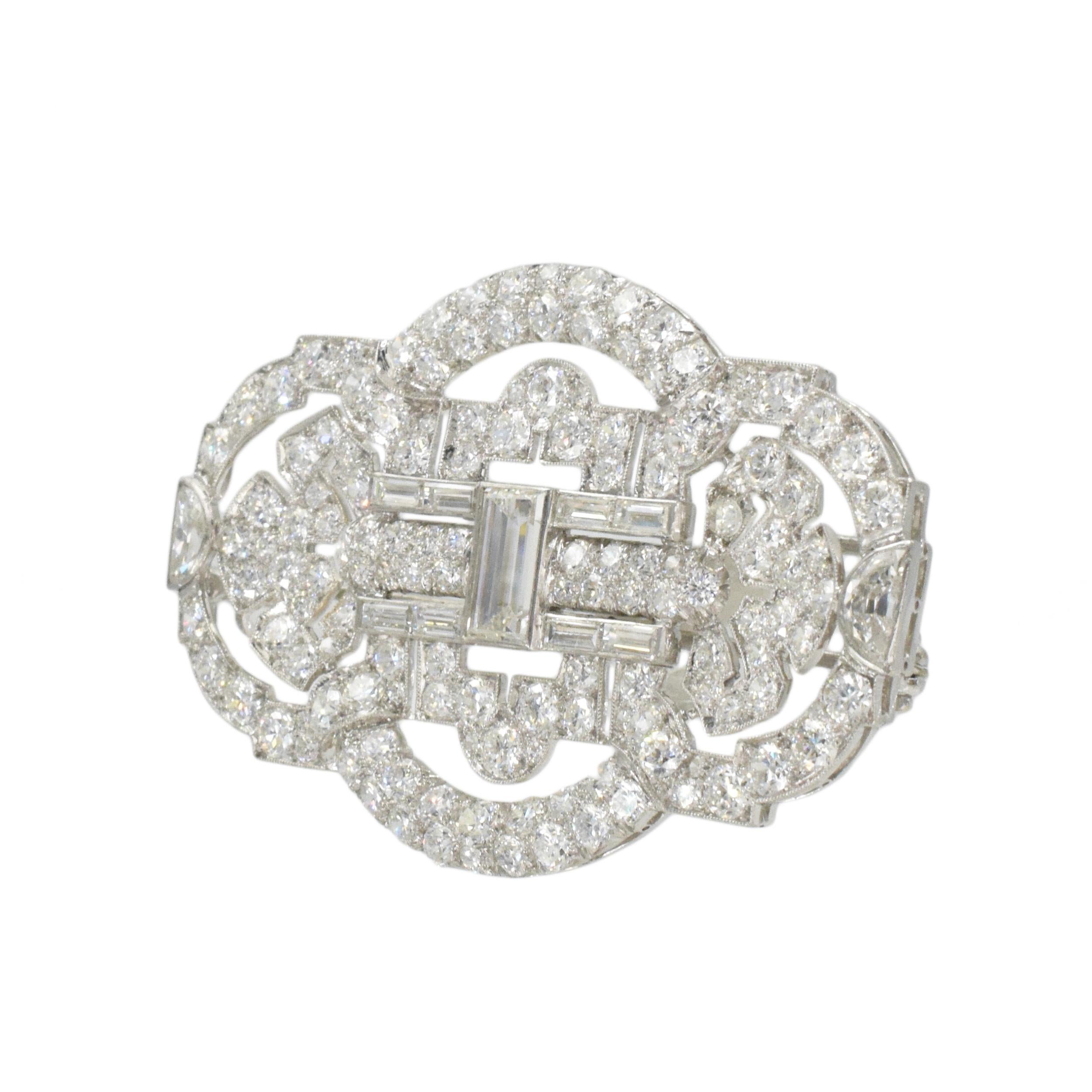 Art Deco Diamond Brooch 2