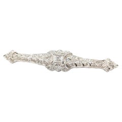 Art Deco Diamond Brooch in platinum