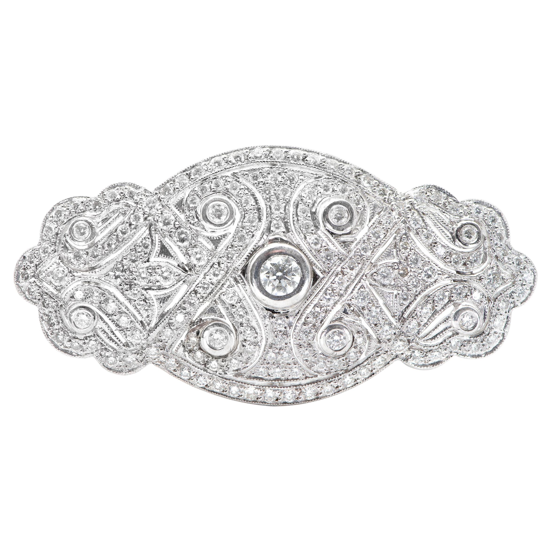 Alfiler Broche Art Decó Diamante
