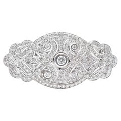 Art Deco Diamond Brooch Pin
