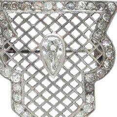 Art-Déco-Diamantbrosche, Platin