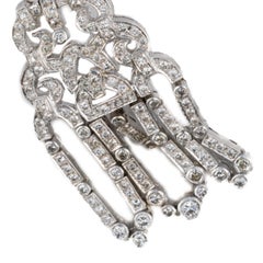 Orecchini a lampadario con diamanti Art Deco