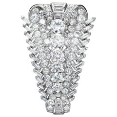 Cartier Paris Art Deco Diamant-Clip-Brosche um 1930