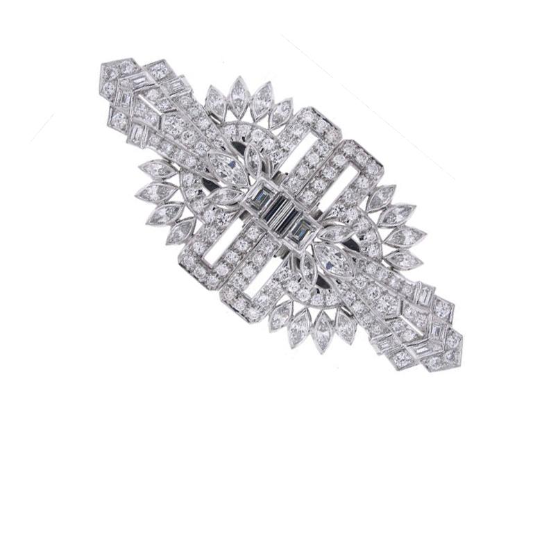 Women's Art Deco Diamond Clips