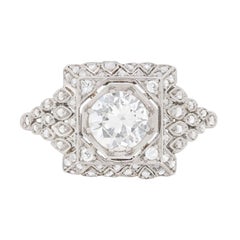 Vintage Art Deco Diamond Cluster Ring, circa 1930s