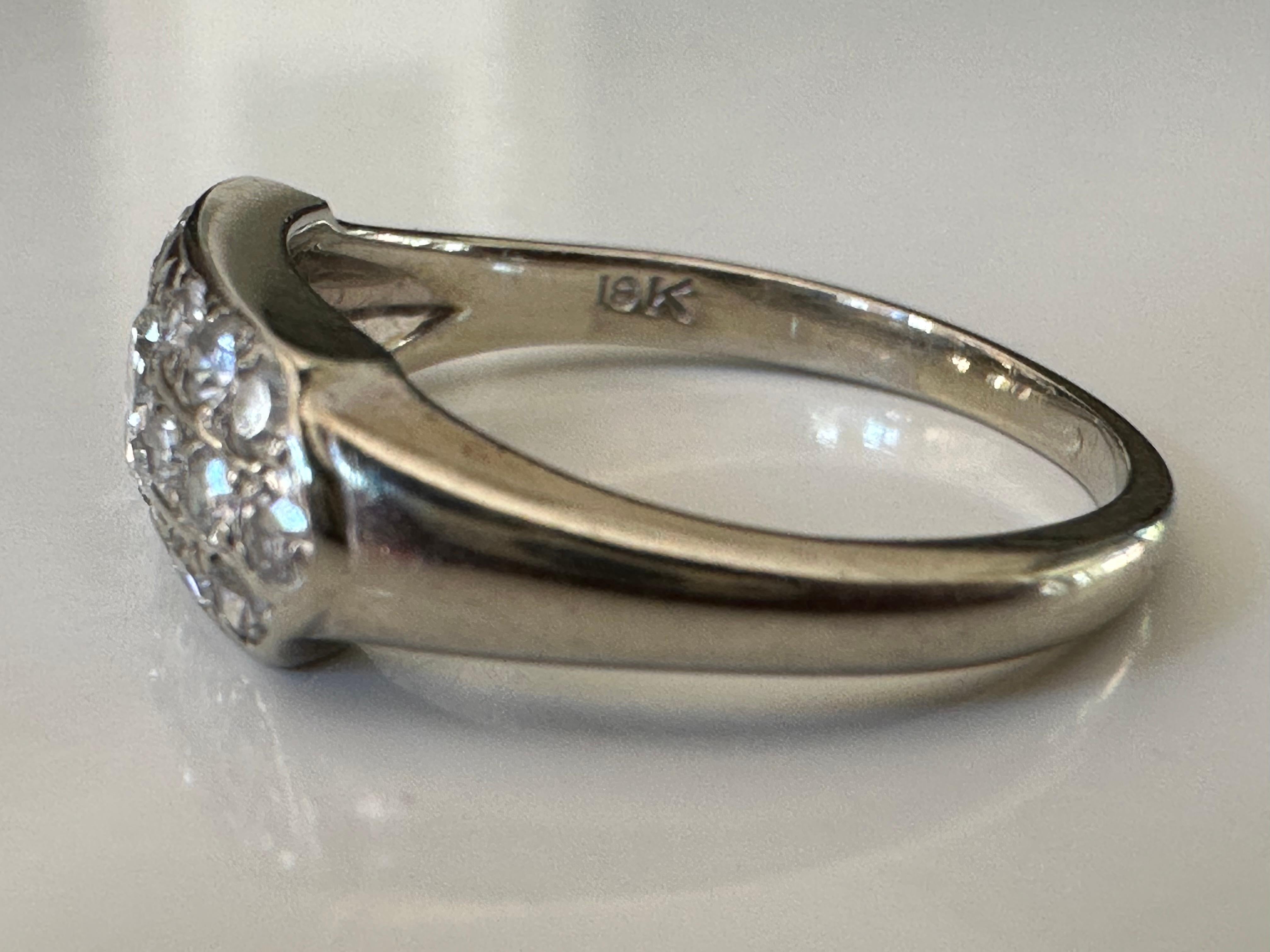 Art Deco Diamond Cluster Ring   For Sale 1