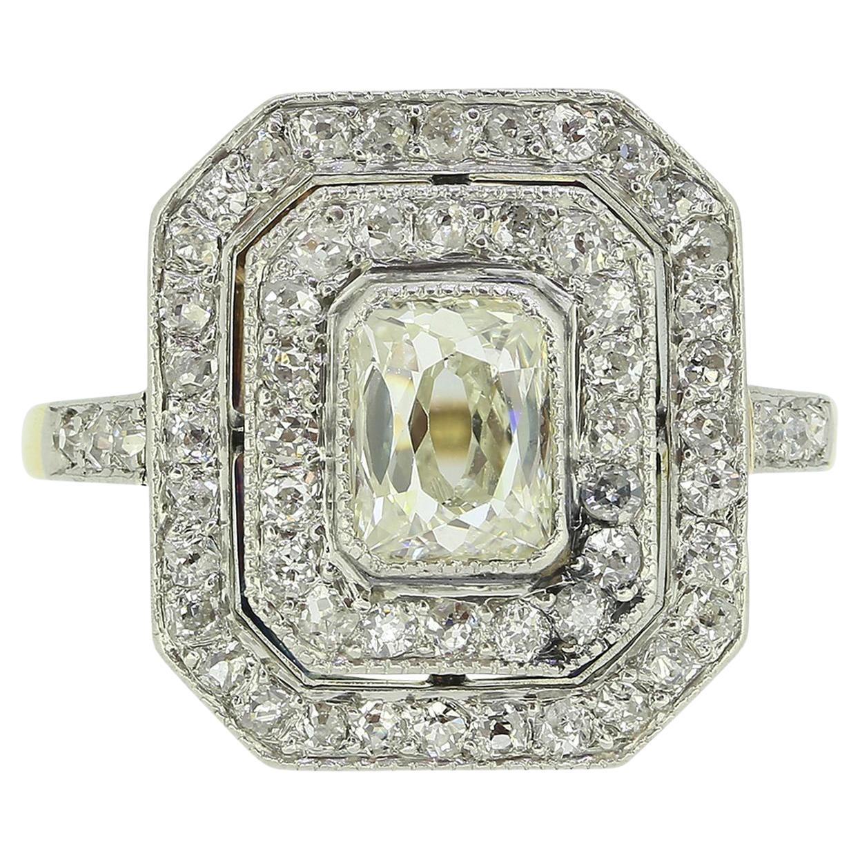 Art Deco Diamond Cluster Ring