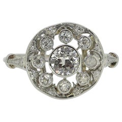 Art Deco Diamant-Cluster-Ring mit Diamanten