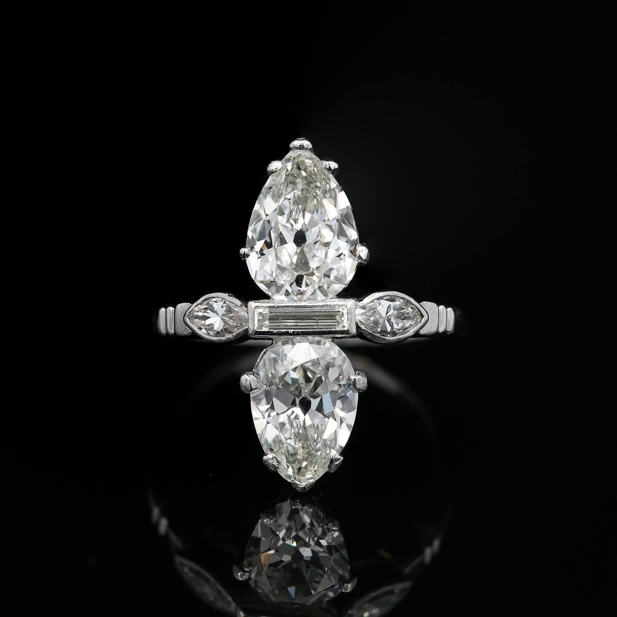 Mixed Cut Art Deco Diamond Cocktail Circa 1920s