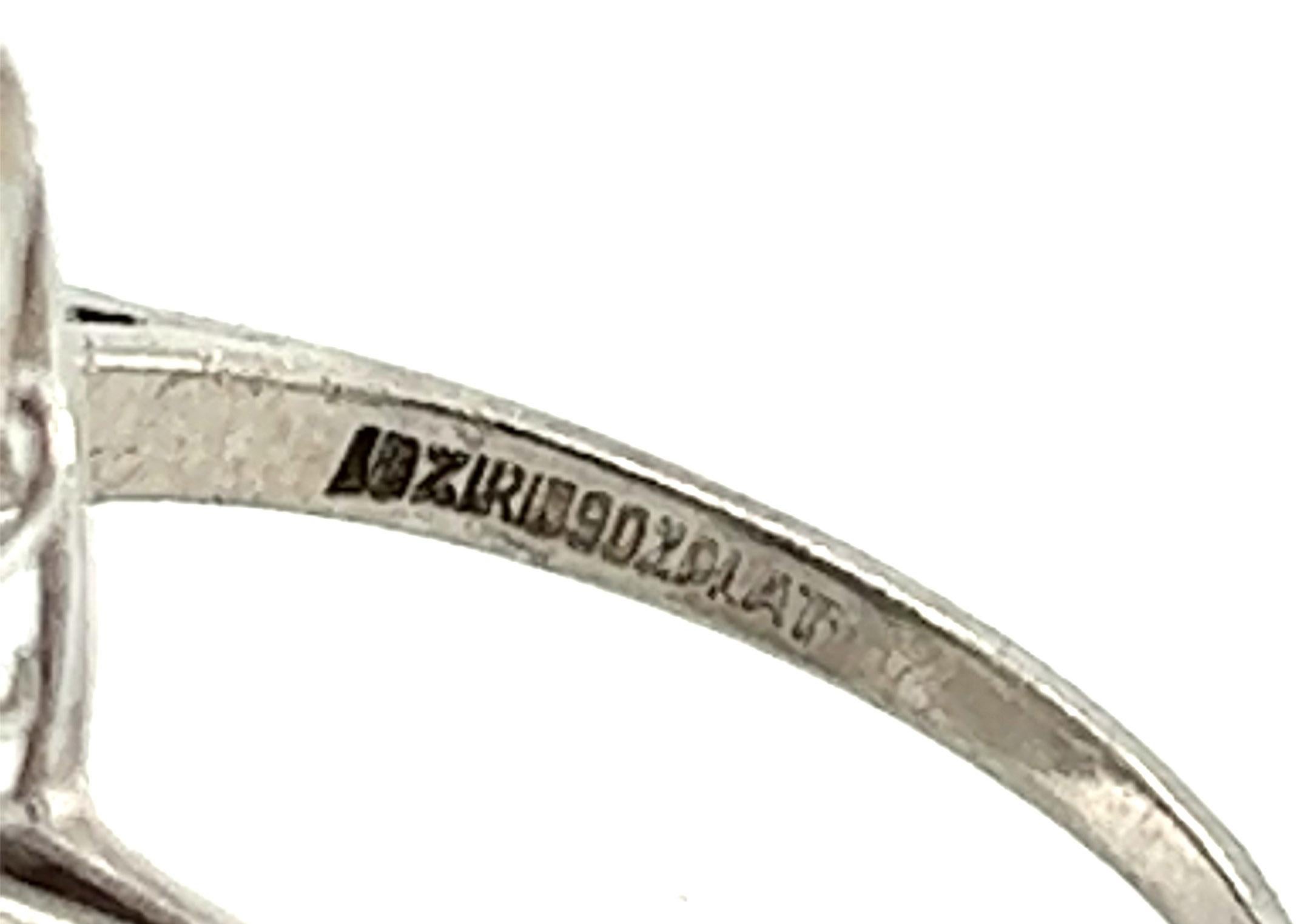 Art Deco Diamond Ring 1.32ct GIA Transitional Cut Original Inscribed 1939 Plat 3