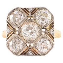 Vintage  Art Deco Diamond Cocktail Ring
