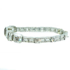 Art Deco platinum Diamond Cocktail Wristwatch