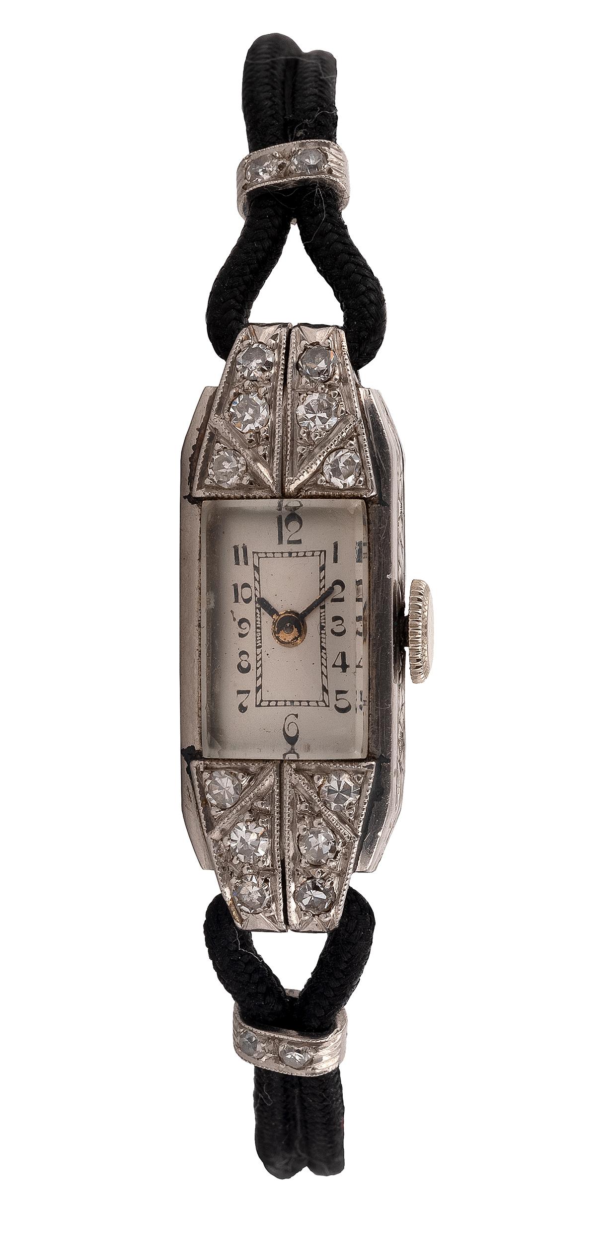 Art Deco Diamond Cocktail Watch In Excellent Condition In Firenze, IT