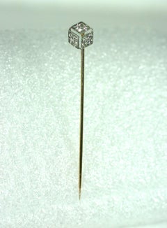 Art Deco Diamond Cube Stickpin