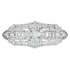 Art Deco Diamond Double Clip-Brooch