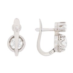 Art Deco Diamond Double Drop Earrings, circa 1920s