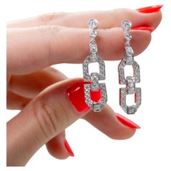 Platinum Drop Earrings