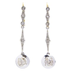 Boucles d'oreilles Art déco en or 18 carats et diamants