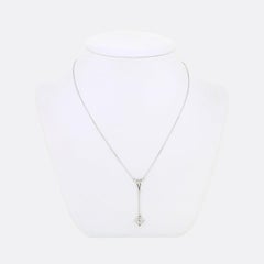 Art Deco Diamond Drop Necklace