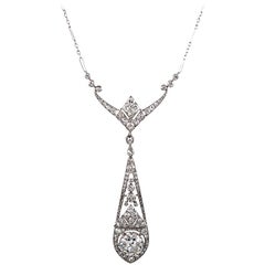 Art Deco Diamond Drop Necklace